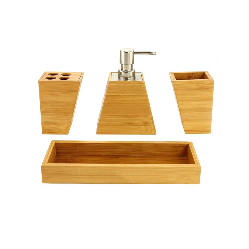 Accesorio de baño de bambú