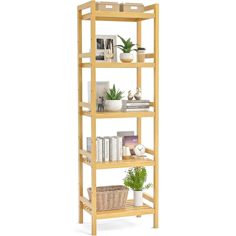 BSCI Custom 6 Tiers Ajustable Tall Bookcase Book Book Stant Organizer UNIDAD DE LA UNIDAD DE ALTAJE