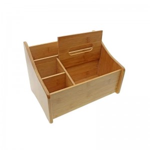 Organizador de escritorio de bambú